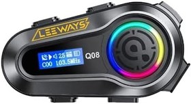 Resim Q08 BT5.3 Uyumlu Motosiklet Kask Kulaklık Intercom Işıklı Motorsiklet Interkom (Eşleşme Yoktur) 