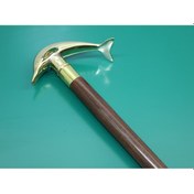 Resim Pirinç Yunus Balıklı Baston 