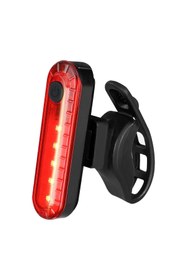 Resim Streak Bisiklet 4 Modlu Su Geçirmez USB Şarj Led Scooter Çanta Arka Işık Lambası Işık Aydınlatma İkaz 