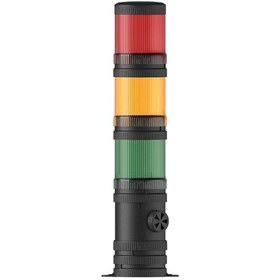 Resim Mesan Ø70 3 Kat Işıklı Kolon Sabit Ampul Buzzer Taban Montaj 24vdc Ms 436.1.3.2.24vdc 