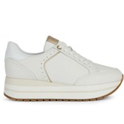 Resim Geox Kadın Beyaz Kency Kalın Tabanlı Bağcıklı Deri Sneaker D45mza08502c1000 