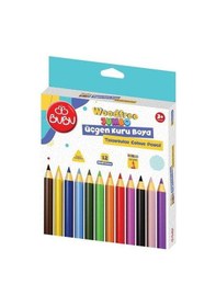 Resim Bubu Woodfree Jumbo Üçgen Kuruboya 12 Li 