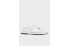 Resim Calvin Klein Logo Detaylı Parmak Arası Sandalet HW0HW02926PGA Bayan Sandalet HW0HW02926 Pga 