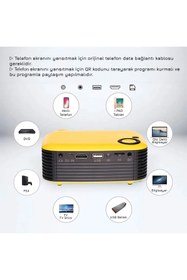 Resim UpWay A2000 Hoparlörlü 1000 Lümen Mini Multimedya Ev Sineması 80 inç Projeksiyon Cihazı 