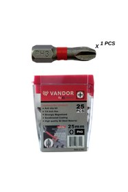 Resim Vandor Anti Slip Bit Kaydırmaz Bits S2 Yüksek Kalite Çelik PH3 25 - 637962027877 