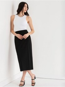 Resim CNG MODA Yırtmaçlı Etek Büyük Beden Spor Kesim 