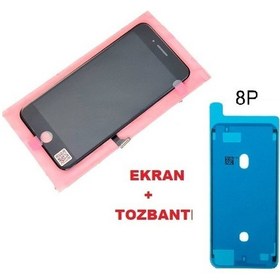 Resim Tkgz İphone 8 Plus Lcd Ekran Dokunmatik Lw Marka Tozbantı Siyah 