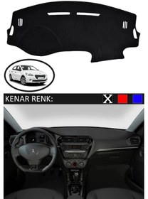 Resim Torpido Koruma Halısı Siyah Kenar Renk Siyah Peugeot 301 2012-2020 İle Uyumlu 