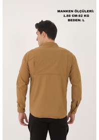 Resim Camp Scoutland Camp376 Outdoor Tactical Rahat Ve Kullanışlı Su İticili Erkek Taktik Gömlek Hardal 