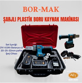 Resim bormak ŞARJLI PLASTİK BORU KAYNAK MAKİNASI 