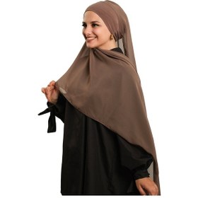 Resim Hürrem Bone Vizon Pratik Hazır Geçmeli Bone Şal Şifon Düz 2506 10 vizon 