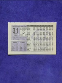 Resim 31 Mayıs 2002 Takvim Yaprağı - Nostalji Koleksiyonluk Takvim Yaprağı 