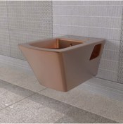 Resim LUCCO Loop Asma Klozet Içi Beyaz Dışı Komple Bronz 