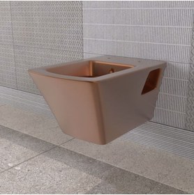 Resim LUCCO Loop Asma Klozet Içi Beyaz Dışı Komple Bronz 