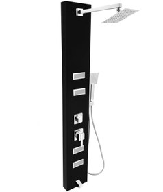 Resim Aurel Lena Siyah Diamond Masajlı Duş Sistemi Siyah 