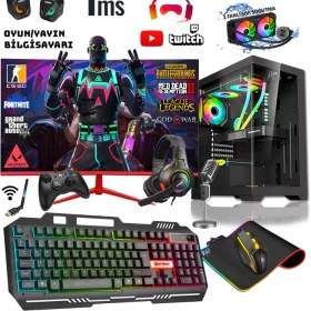 Resim Zeiron Panter X65 Ryzen 5 5600 32GB Ram 512 GB M.2 Nvme 8gb RTX3050 24" 165Hz Sıvı Soğutmalı Masaüstü Oyuncu Bilgisayarı 