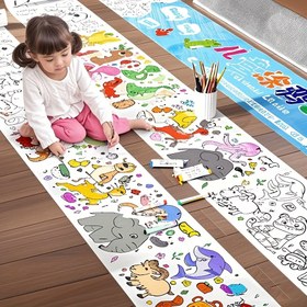 Resim Çocuklar için Çizim Seti, 3 Metre Uzunluğunda Grafit Kağıt Rulosu, Kendin Yap Boyama, Hayal Gücünü Eğiten, Doğum Günü Hediyesi, Halloween Şükran Günü ve Noel Hediye, 3 Yaş ve Üzeri İçin İdeal Yeni Yıl Hediyesi, Yaratıcılığı Besleyen Karalama ve Boyama Parşömeni 