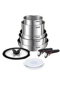 Resim Tefal Ingenio Emotion 2x Titanyum 10 Parça Tava Seti - Paslanmaz 
