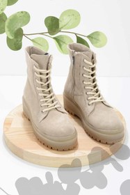 Resim Bambi Bej Süet Kadın Bot & Bootie K02669744002 