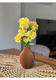 Resim Lıva Bohem Vazo Kahverengi 