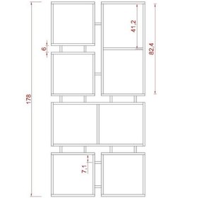 Resim Rafkestir Kavela Suntalam Kitaplık ( 86 X 178 Cm ) Beyaz ( Mat ) 