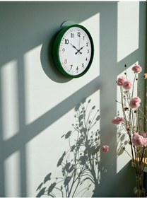 Resim 36 Cm Yeşil Dekoratif Klasik Rakam Duvar Saati Yeşil 