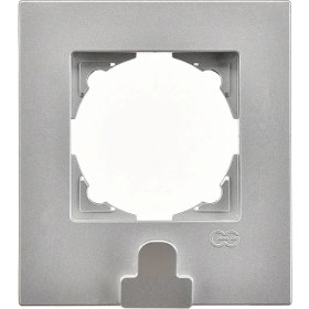 Resim Günsan Elektrik Eqona Pratik Notluk Çerçeve, Gümüş 