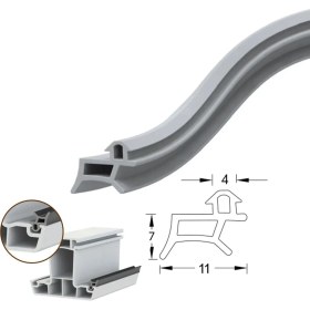 Resim Pvc Kapı ve Pencere Fitili 60 Metre Gri 
