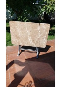 Resim Dekoratif Katlanır Masa Bahçe Ve Çalışma Masası 60 90 Kahve 