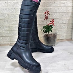 Resim M.P. M.p 2752 Siyah Fermuarlı Içi Kürklü 46CM Paraşüt Bayan Çizme 
