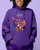 Resim İstanbul Sözleşmesi Yaşatır Oversize Unisex Kapüşonlu Sweatshirt 