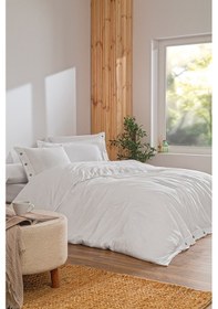 Resim Özdilek Nadia Çift Kişilik Müslin Nevresim Takımı Beyaz 