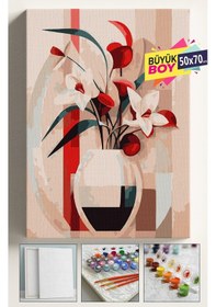 Resim Sayılarla Boyama Seti Numaralı Tuval Fırça Boya Dahil Kasnaklı Set 50x70 Cm - Sanatsal 2 