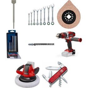 Resim Bosch 1x Pro Sds Plus-4c Yassı Keski (Beton, Tuğla, Ø Mm, Pr... +7 Parça Yapı Seti 