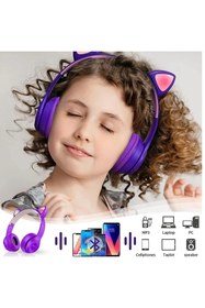 Resim Subzero SW88 Bluetooth Kedi Kulaklık Katlanabilir Kulaklık -Pembe 