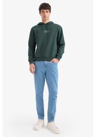 Resim Defacto Vikings Valhalla Regular Fit Kapüşonlu Sweatshirt E9299ax25augn536 Yeşil-gn536 