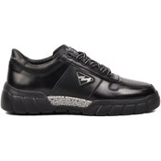 Resim MARCOMEN 152-19503 Siyah Hakiki Deri Erkek Sneaker 