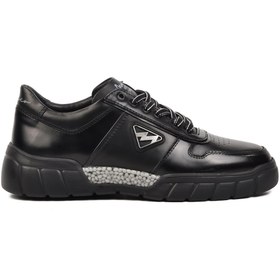 Resim MARCOMEN 152-19503 Siyah Hakiki Deri Erkek Sneaker 