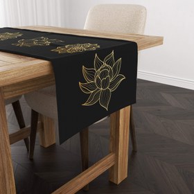 Resim Gold Lotus Runner Örtü 