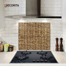 Resim Decorita Hasır Görünümlü | Cam Ocak Arkası Koruyucu | 52cm x 60cm 