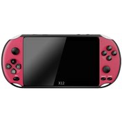 Resim X12 Retro El Oyun Konsolu Kiti 8 Gb Video Oyunu Oyuncu Dahili 2000 Oyun Psp Red 