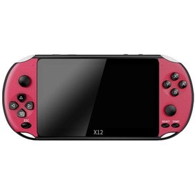 Resim X12 Retro El Oyun Konsolu Kiti 8 Gb Video Oyunu Oyuncu Dahili 2000 Oyun Psp Red 