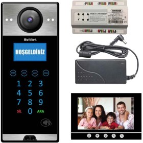 Resim Multitek 24 Daire 7 Inç Görüntülü Diafon (Mb-12/mb-73)Siyah 