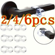 Resim 6 adet Şok Emici Silikon Kapı Durdurucu Yüzükleri - Şeffaf PVC Sessiz Kolu Bumpers, Ev ve Ofis için Duvar Koruma, Duvarları Hasar Vermeden Kapı Kollarını Önler, Dayanıklı ve Kolay Kurulum, Kapı Durdurucu, Duvar Koruma, Modern Kapı Aksesuarı, Esnek Tasarım 