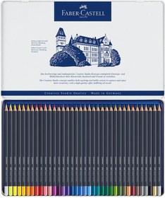 Resim Faber-Castell Goldfaber Sulu Boya Kalemi, 36 Renk, Solmaya Dayanıklı Pigment, Yumuşak ve Canlı Renkler 