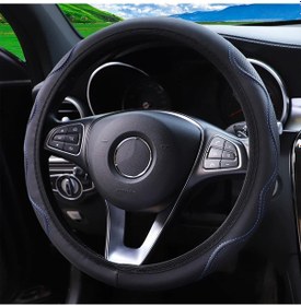 Resim 1 Stereo Kabartmalı Masaj El Tipi Deri Otomotiv Malzemeleri İç Halka Olmadan Black Blue Black Blue 