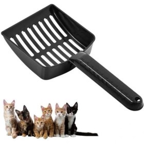 Resim Plastik Evcil Hayvan Kedi Kumu Temizleme Eleme Küreği 