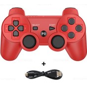 Resim Sony Ps3 Denetleyici Desteği Bluetooth Kablosuz Play Station 3 Joystick Konso Red 
