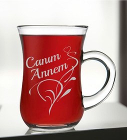 Resim Bk Gift Canım Annem Tasarımlı Keyif Kulplu Çay Bardağı-1, Anneye Hediye, Anneler Günü Hediyeleri Kobitmeyencom30669 Bk Gift 