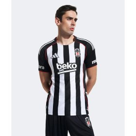 Resim Beşiktaş Lisanslı 25-26 Siyah Beyaz Çubuklu Forma 